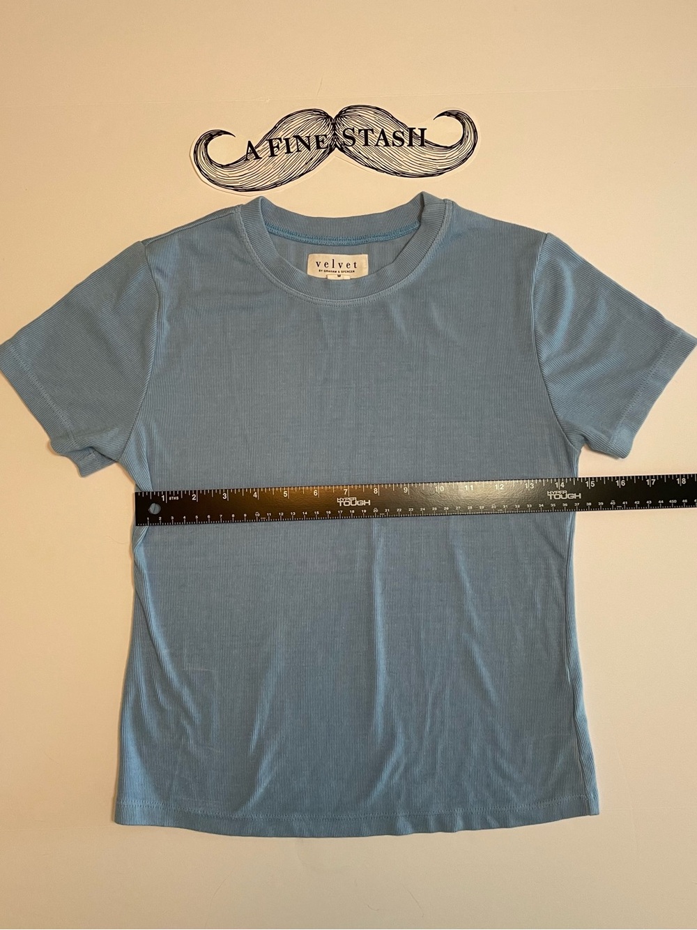 Velvet Light Blue Short Sleeve Crewneck Tee